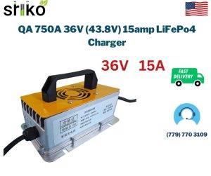 QA 750A 36V (43.8V) 15amp LiFePo4 Charger