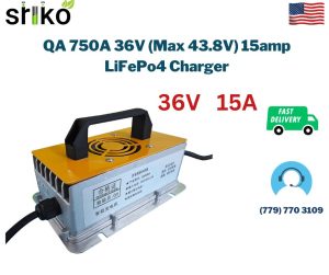 QA 750A 36V (Max 43.8V) 15amp LiFePo4 Charger