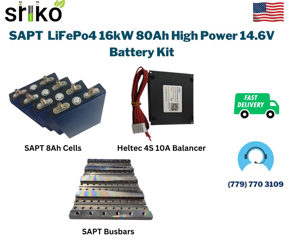 SAPT LiFePo4 16kW 80Ah High Power 14.6V Battery Kit