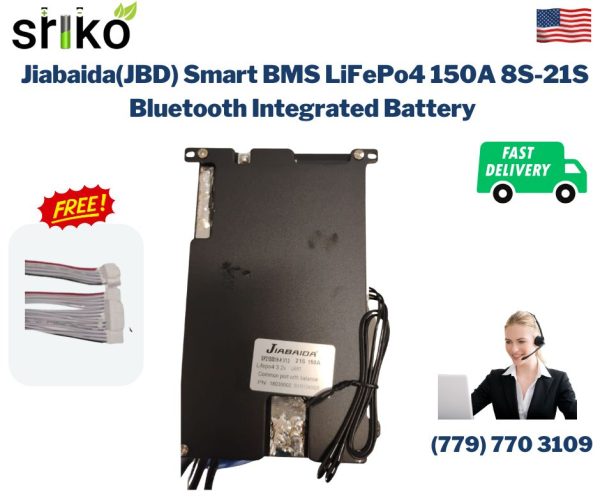 Jiabaida(JBD) Smart BMS LiFePo4 150A 8S-21S Bluetooth Integrated Battery