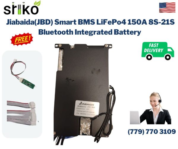 Jiabaida(JBD) Smart BMS LiFePo4 150A 8S-21S Bluetooth Integrated Battery