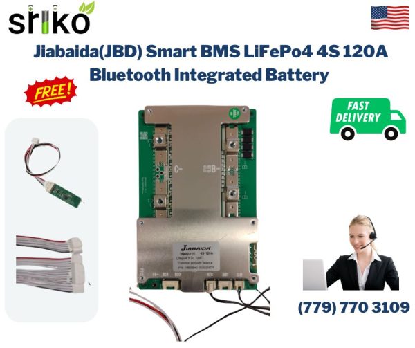 Jiabaida(JBD) Smart BMS LiFePo4 4S 120A Bluetooth Integrated Battery