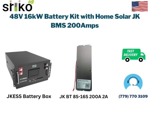 48V 16kW Battery Kit with Home Solar JK BMS 200Amps