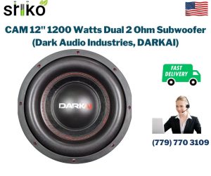 CAM 12" 1200 Watts Dual 2 Ohm Subwoofer (Dark Audio Industries, DARKAI)
