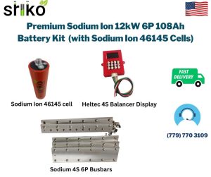 Premium Sodium Ion 12kW 6P 108Ah Battery Kit (with Sodium Ion 46145 Cells)