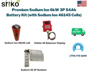 Premium Sodium Ion 6kW 3P 54Ah Battery Kit (with Sodium Ion 46145 Cells)