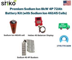 Premium Sodium Ion 8kW 4P 72Ah Battery Kit (with Sodium Ion 46145 Cells)