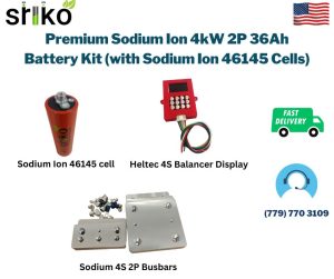 Premium Sodium Ion 4kW 2P 36Ah Battery Kit (with Sodium Ion 46145 Cells)