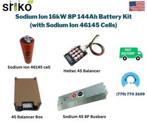 Sodium Ion 16kW 8P 144Ah Battery Kit (with Sodium Ion 46145 Cells)