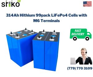 314Ah Hithium 99pack LiFePo4 Cells with M6 Terminals