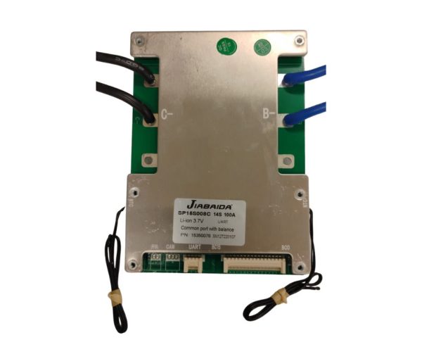 Smart Jiabaida (JBD) 14S 48V 100A Lithium ion Common Port Battery protection module.
