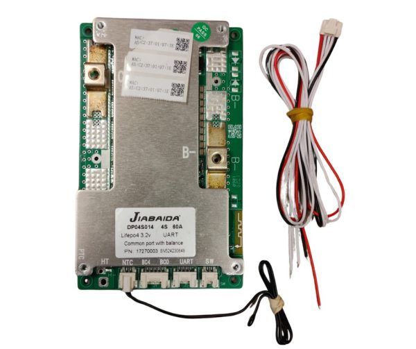 Smart Jiabaida (JBD) 4S 12V 60A LiFePo4 Common Port BMS with Bluetooth Integrated