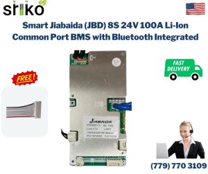 Smart Jiabaida (JBD) 8S 24V 100A Li-Ion Common Port BMS with Bluetooth Integrated