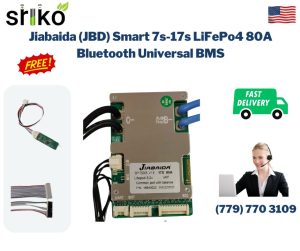 Jiabaida (JBD) Smart 7s-17s LiFePo4 80A Bluetooth Universal BMS