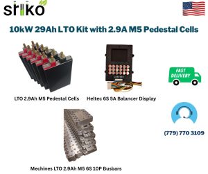 10kW 29Ah LTO Kit with 2.9A M5 Pedestal Cells